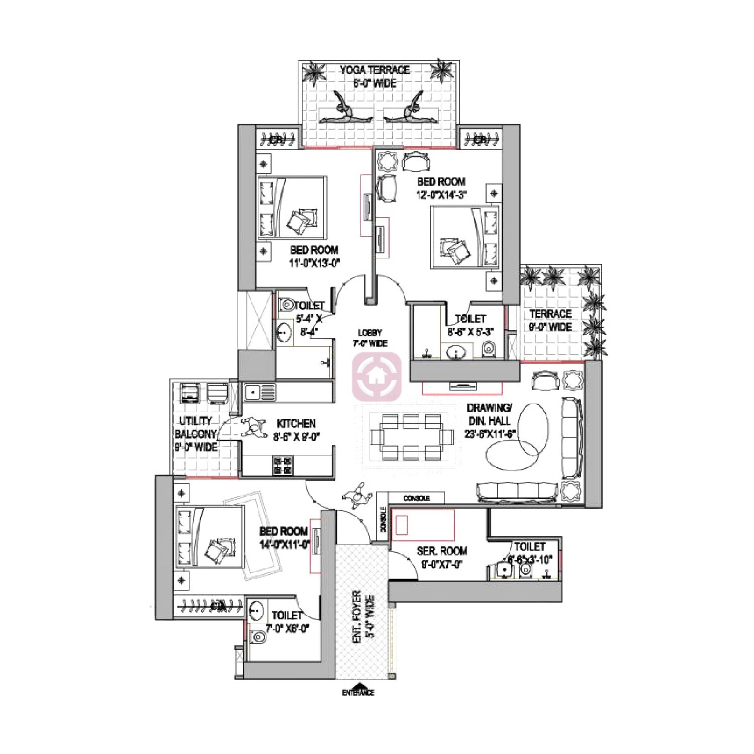 Envyrons Vaastu Homes Floor plan